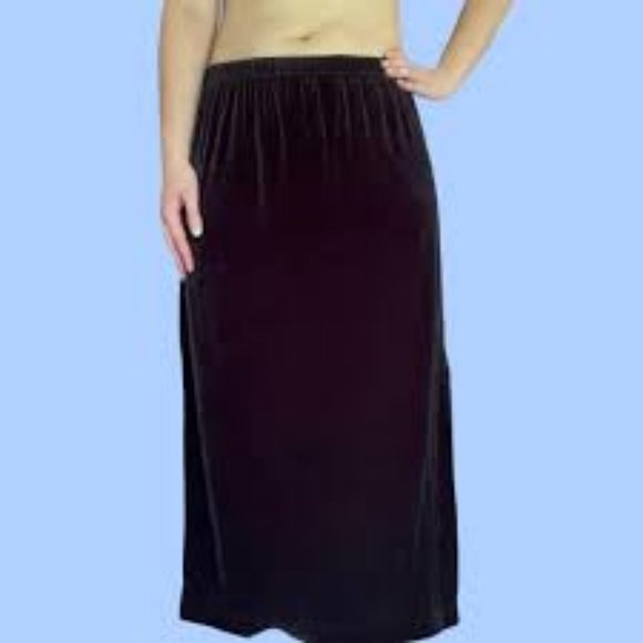 Vintage 90s/Y2K Velvet Maxi Skirt Whimsigoth - Picture 7 of 7